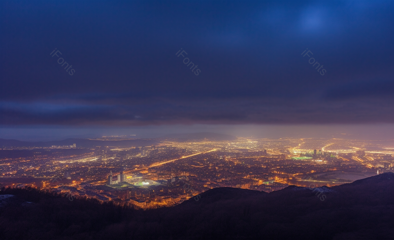 蓝色夜景交通建筑物夜空灯光景观生活背景,高清,摄影图,摄影图片,图片大全,摄影图免费下载